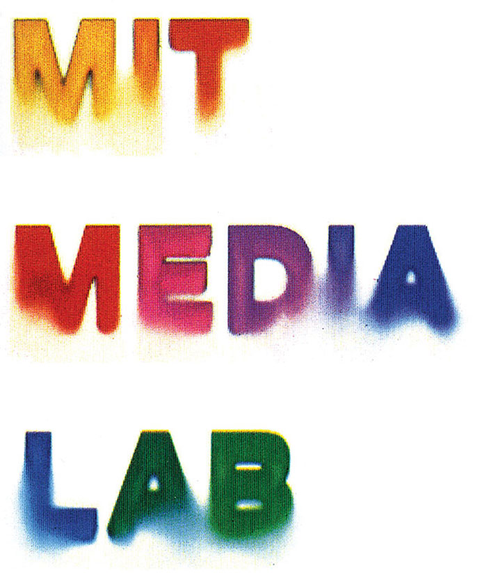 logo du M.I.T Media Lab travaillé avec le système « Soft type » développé au Media Lab par Muriel Cooper