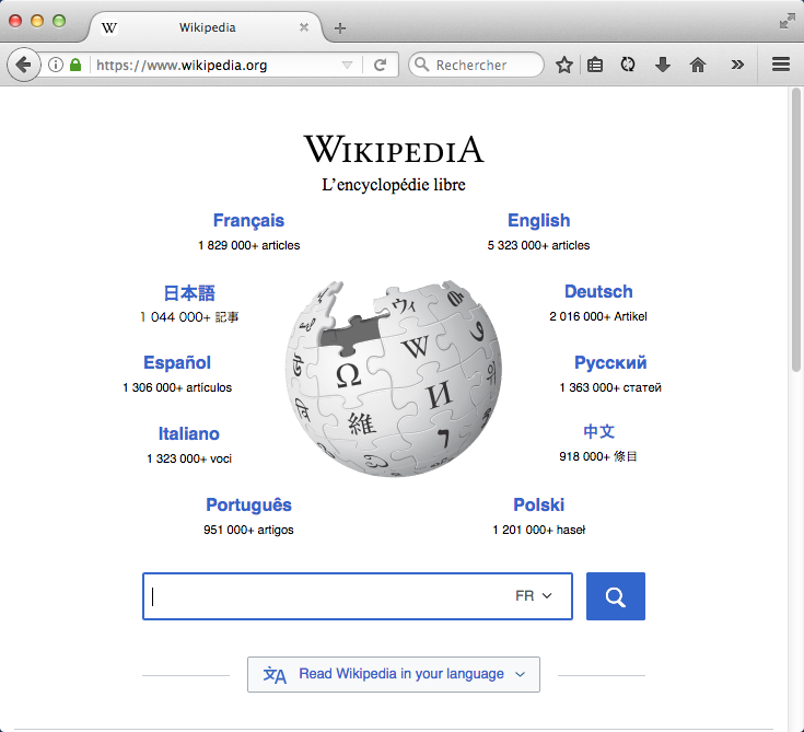 capture d’écran du site wikipedia.org