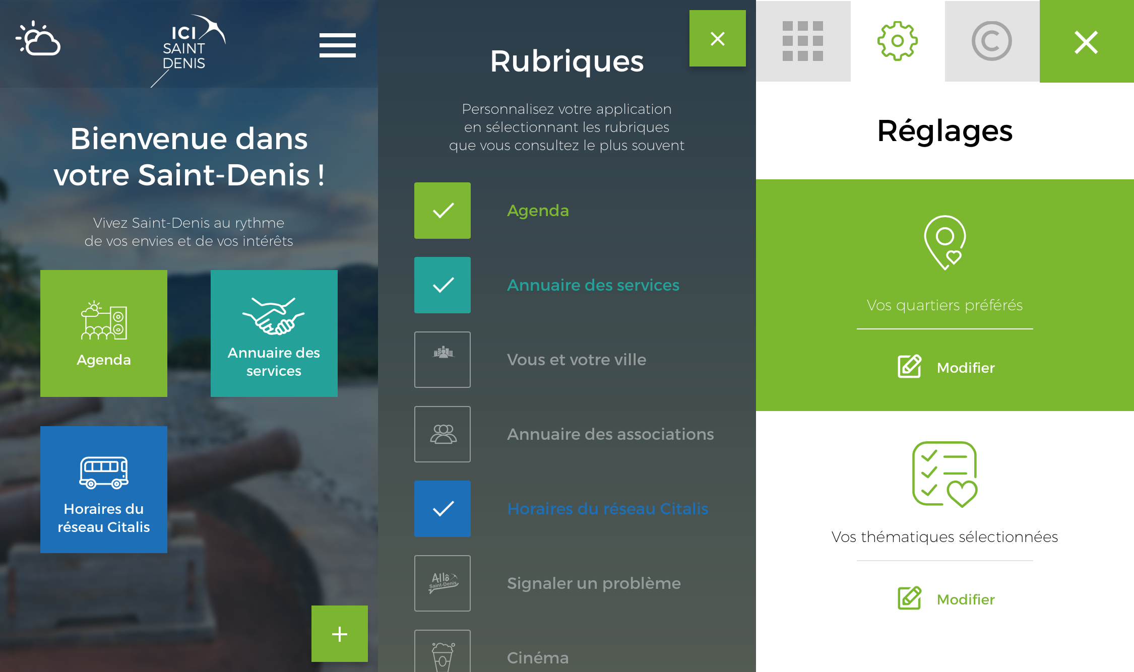 capture d’écran d’une application mobile